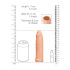 RealRock 6 Penis Sleeve - 17cm - Natural 