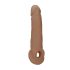 RealRock 9” Penis Sleeve - Dark Natural (21.5cm)