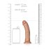 RealRock Suction Cup Realistic Dildo - 6.1 Inch (Dark Natural) 
