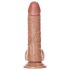 RealRock - Suction Cup Dildo with Balls - 15.5cm (Dark Natural)