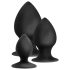 Anal Adventures Platinum Stout - Anal Plug Set - 3 Pieces (Black)