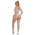 Subblime 952396 - Sparkling Rhinestone Jumpsuit - White (Sizes S-L)