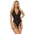 Subblime 954147 - Striped Bodysuit Set - (Black) - L/XL