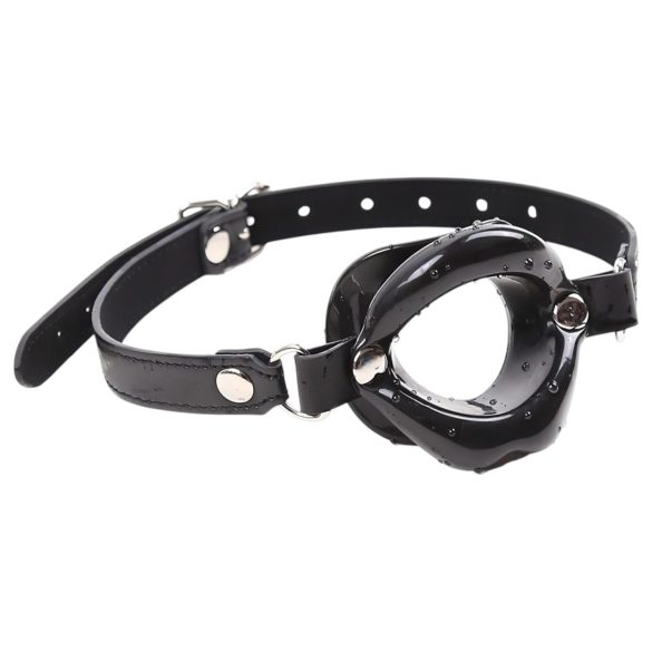 Latetobed - Lip-Shaped Silicone Gag (Black)