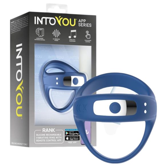 INTOYOU - Smart, Vibrating Penis and Testicle Ring (Blue)