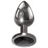 Evolved Black Gem - Metal Anal Plug Set with Black Stone (Silver)