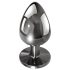Evolved Black Gem - Metal Anal Plug Set with Black Stone (Silver)