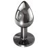 Evolved Black Gem - Metal Anal Plug Set with Black Stone (Silver)