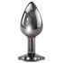 Evolved Black Gem - Metal Anal Plug Set with Black Stone (Silver)