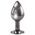 Evolved Black Gem - Metal Anal Plug Set with Black Stone (Silver)