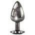 Evolved Black Gem - Metal Anal Plug Set with Black Stone (Silver)