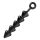 Spades - Beaded Black Anal Dildo