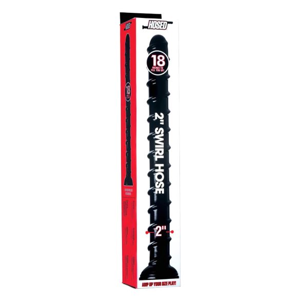 Hosed Swirl Tchick Anal Snake 18 - Black Anal Dildo