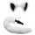 TAILZ - Fox Tail Anal Plug & Headband Set (Black & White)
