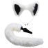 TAILZ - Fox Tail Anal Plug & Headband Set (Black & White)