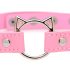 Master Series Kinky Kitty - Collar with Cat Head Ring (Pink)