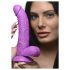 XR Brands POP - Suction Cup Dildo with Balls - 19 cm (Purple)
