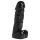 Dark Pecker - body candle - penis with testicles - black (352g)