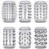 Stay Hard - Clear Penis Sleeve Set (6 pcs)
