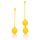 Loveline - Silicone Kegel Balls Set - 2 Piece (Yellow) 