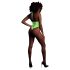 Ouch! - Neon Green Glow-in-the-Dark Open Bodysuit