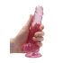 REALROCK - Pink Transparent Lifelike Dildo (17cm)