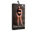 Le Désir Plus Size - 3-Piece Lingerie Set - Black (XL-4XL)