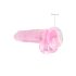 REALROCK - Lifelike Transparent Dildo - Pink (19cm)