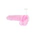 REALROCK - Transparent Lifelike Dildo - Pink (22cm)