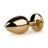 EasyToys Metal No.1 - Gold Anal Plug with Purple Gem (2.5cm)