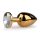 Easytoys Metal No.1 - Gold Anal Plug with White Gem (2.5cm)