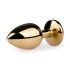 Easytoys Metal No.1 - Gold Anal Plug with White Gem (2.5cm)