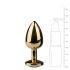 Easytoys Metal No.1 - Gold Anal Plug with White Gem (2.5cm)