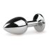 EasyToys Metal No.1 - Pink Gem Anal Plug - Silver (2.7cm)