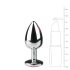 EasyToys Metal No.1 - Pink Gem Anal Plug - Silver (2.7cm)