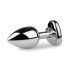 Easytoys Metal No.2 - Heart Jewel Anal Plug (Silver-White)