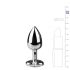 Easytoys Metal No.2 - Heart Jewel Anal Plug (Silver-White)