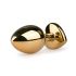 Easytoys Metal No.7 - Pink Gem Gold Anal Plug (3cm)