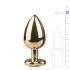 Easytoys Metal No.8 - Heart Base Anal Plug - Gold & Pink (3.5cm)