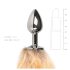 Easytoys Fox NO1 - Silver-Red Metal Anal Plug with Fox Tail