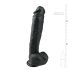 Easytoys - Large Suction Cup Dildo with Balls (10.4") - Black