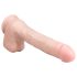 Easytoys - Large Suction Cup Dildo with Balls (11.6") - Natural
