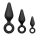 Easytoys - Black 3-Piece Ringed Anal Plug Set