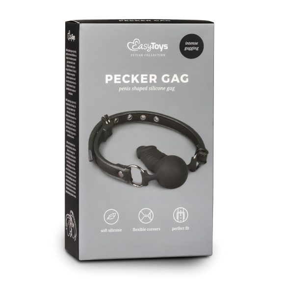 Easytoys - Black Gag with Internal Dildo