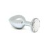 Rimba XS - Transparent Gem Metal Anal Plug (Silver)