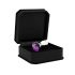 Rimba XS - Silver Metal Anal Plug with Purple Gem