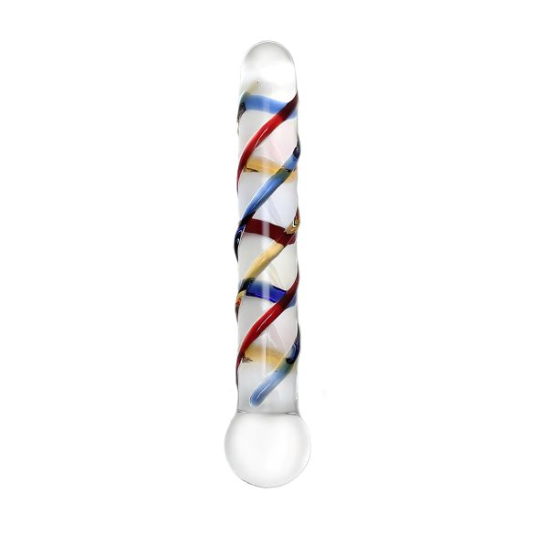 Rimba Rachella - Dual Glass Dildo (Clear & Colorful)
