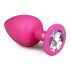 Easytoys Diamond - Large Pink Anal Plug with White Gem