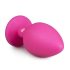 Easytoys Diamond - Large Pink Anal Plug with White Gem