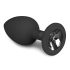 Easytoys Diamond - Black Small Anal Plug with White Gem